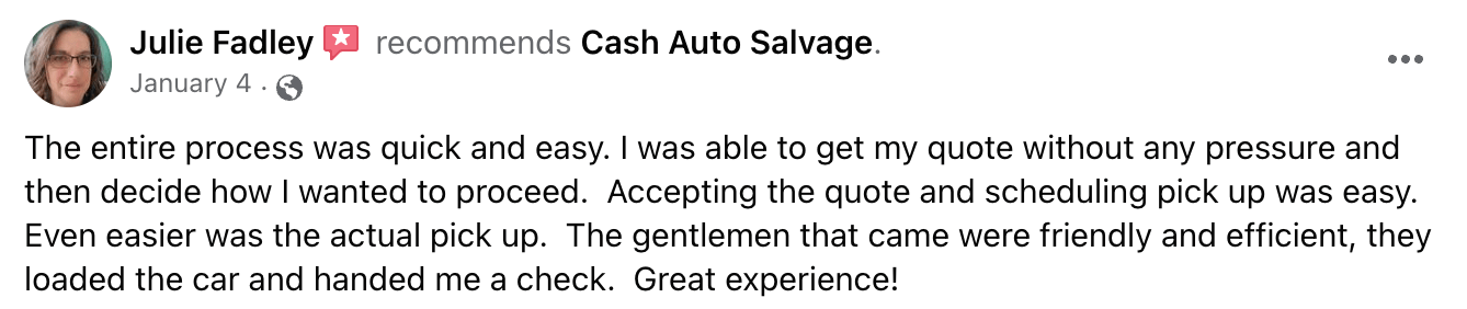 cash auto salvage review 2